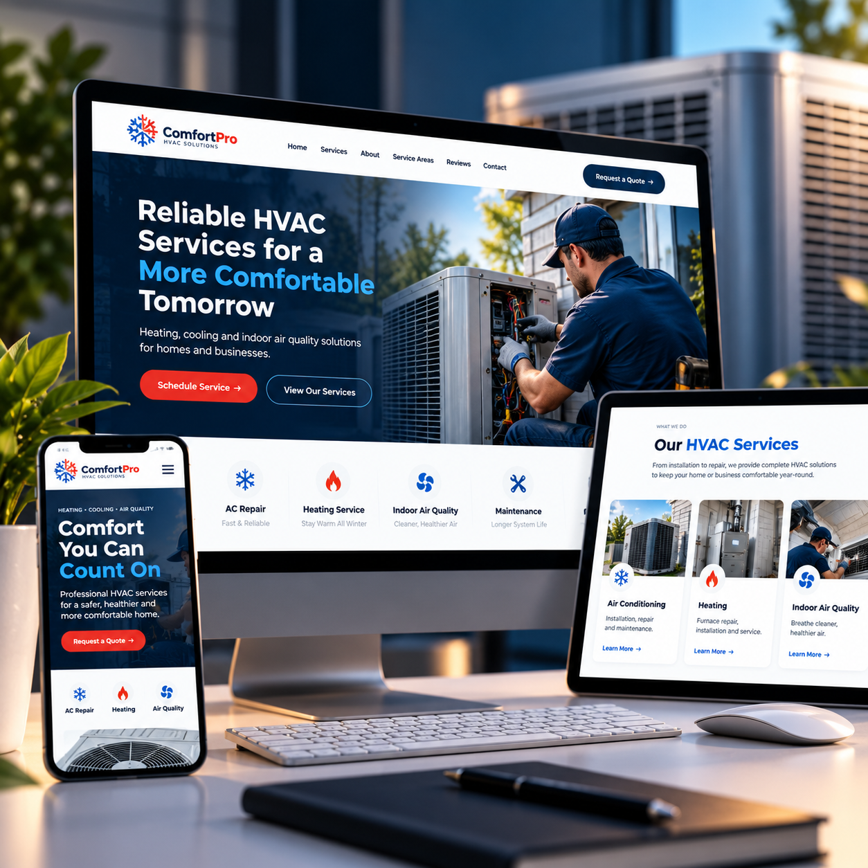ComfortPro HVAC Website Showcase