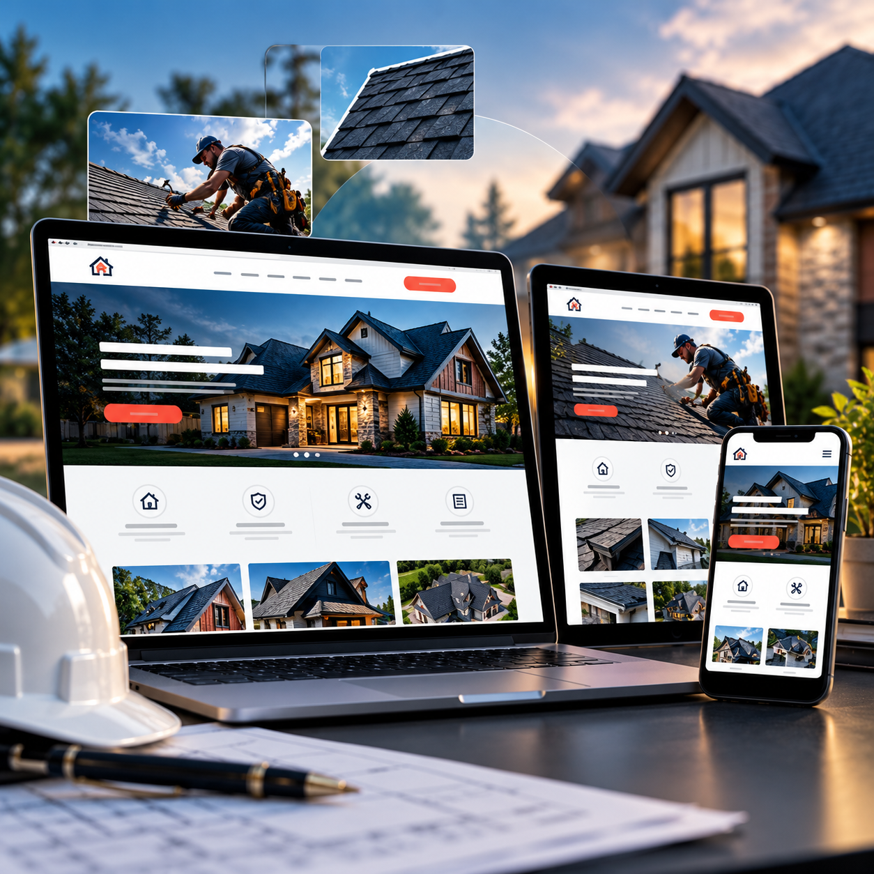 Responsive Roofing Website Showcase
