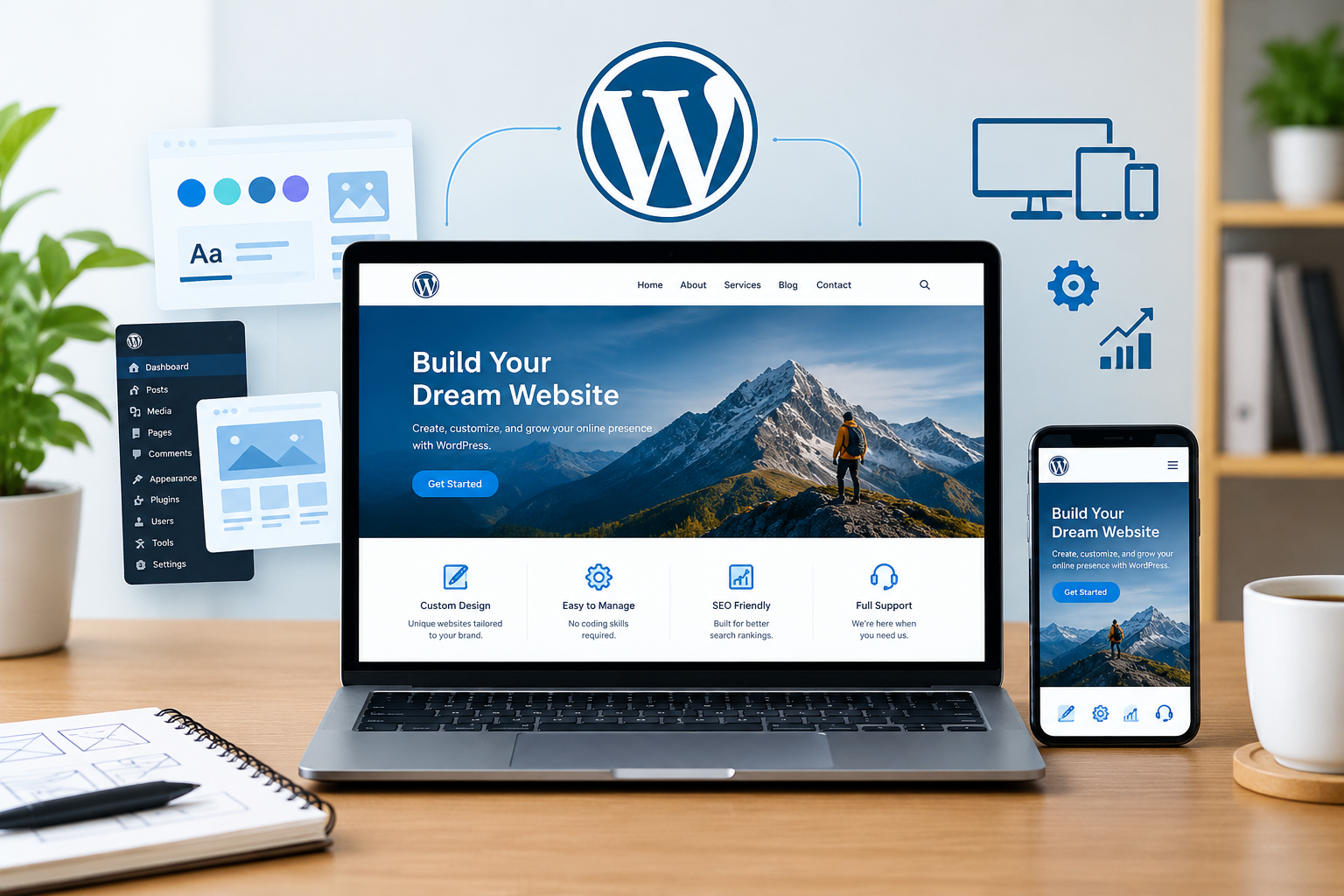 WordPress Web Design Workspace
